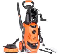 NAC Nettoyeur Haute Pression Portable (11,5 kg) 2200W 170 Bar - Laveur Compact 450 l/h Pompe Aluminium avec Enrouleur Tuyau et Embout Patio Cleaner pour Nettoyage des Surfaces, Voiture et Terrasse