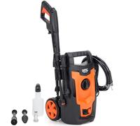 NAC Nettoyeur Haute Pression Portable (5,5 kg) 1400W 110 Bars - Mini Laveur Compact 390 l/h Pompe Aluminium - Machine Auto-Stop Tuyau 5m pour Nettoyage Voiture et Jardin New American Concept