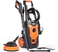 NAC Nettoyeur Haute Pression Portable (7,4kg) 1800W 130 Bar - Laveur Compact 420l/h Pompe Aluminium, Machine avec Embout Patio Cleaner pour Nettoyage des Surfaces, Voiture, Jardin NEW AMERICAN CONCEPT