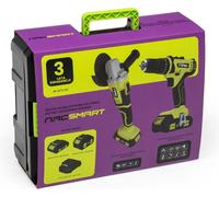 Nac SMART NS-SET2-20V : perceuse-visseuse sans fil + meuleuse d'angle + 2 batteries + chargeur rapide 20V (5905842533387)