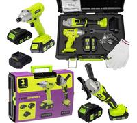 Nac SMART NS-SET3-20V : Coffret comprenant une visseuse à chocs, une meuleuse d'angle, 2 batteries et un chargeur rapide 20V (référence : 5905842533394)