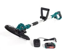 NAC TB-B20-LI-20V - Tondeuse (20 V, batterie de Lithium Ion de 2.0 Ah, chargeur de 2.4 A, débroussailleuse électrique, largeur de coupe de 28 cm, coupe de bordures, manche télescopique, Silk de coupe