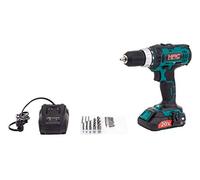 NAC Tournevis sans fil, tournevis sans fil 20V, 2 vitesses, éclairage LED, 25 + 1 niveaux de couple, 35Nm, Li-Ion, incl.1x batterie 2.0Ah, jeu de perceuses et vis, chargeur avec indicateur