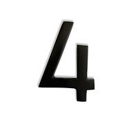 NACH North American Country Home Numéro d'adresse magnétique pour boîte aux lettres, porte de garage et porte d'entrée, HH-4MAG-BLK-4, aluminium noir, 10,2 cm, 4, protection maximale contre la rouille, par North American Country Home