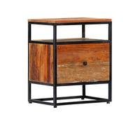 Nachtkastje 40x30x50 cm massief gerecycled hout en staal282725