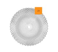 Nachtmann Rumba 0089995-0 Lot de 2 assiettes de présentation rondes en cristal 32 cm
