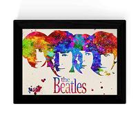 Nacnic Affiche de la bande de musique The Beatles (visages) en format A3 - Papier de 250 g avec cadre