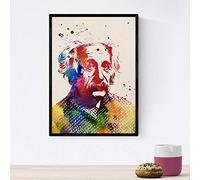 Nacnic Poster Acrobata avec la conception d'aquarelle. Mélanger avec des feuilles de style aquarelle pour la décoration intérieure. format A4