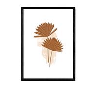 Nacnic Poster Images abstraites de Plantes. Dessins avec des Motifs de Plantes, de Feuilles et de Fleurs dans Les Tons de lumière et de la Terre. 'Aquarelle 4'. Format A3