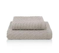 Nada Home Ensemble de Serviettes de Bain 1+1 en Jacquard en éponge de Coton 600 g/m² - Serviette Visage 55x110 cm et Serviette invité 40x60 cm - Éponge Super Douce 80% Coton 20% Polyester absorbante