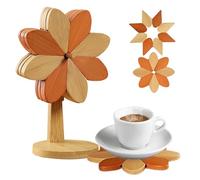 Nadsrpn Dessous de plat en bois naturel résistant à la chaleur et antidérapant pour plats chauds - Pour décoration d'intérieur, ferme, table, bureau, comptoir, tasse à café, casseroles, bols, théières