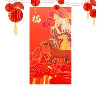 Nadsrpn Enveloppes rouges pour le Nouvel An chinois 2026 - Paquet d'argent portable | Festival du printemps 2026 avec poche rouge pour Noël, anniversaire, rassemblement, mariage, fils, fille, enfants