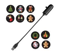 Nadsrpn Projecteur LED de Noël | Projecteur USB étanche rotatif à 360 degrés | Décorations d'intérieur pour Thanksgiving, bureau, maison, école, appartement