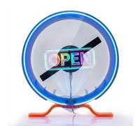 NAFLNE Ventilateur holographique 3D WiFi avec coque de protection et bande LED, affichage holographique haute résolution de 30 cm, contrôle par application, texte 3D personnalisé pour magasin, magasin