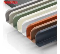 NAIERDI Morandi couleur caché armoire poignée longue en alliage d'aluminium placard meubles poignées commode tiroir bouton porte tire matériel Right Angle-Green