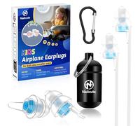 Naiicute Fly Bouchons d'oreilles pour enfants (6 à 12 ans) - Protection auditive pour enfants - Compensation de pression - Bouchons d'oreille en silicone réutilisables - Pour vol, voyage, sommeil