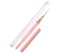 Naìlart Pinceaux - Pinceaux ultra fins pour le design Naìlart - Ensemble de pinceaux professionnels avec poils en nylon, manche en métal et capuchon de protection pour manucure et salon de manucure