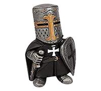 Nain De Jardin Statue De Jardin Gardiens Gardiens De Garde Armure Chevalier Sculpture Gnome Figurine De Jardin Décoration Pour La Maison, La Cour, La Pelouse, Le Jardin, 13x9 Cm (008)