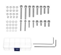 Naisfei Lot de 50 vis de fixation universelles pour tourne-disque - Kit de montage - Coques de tête hexagonale - Vis en acier inoxydable