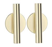 Naisicatar Lot de 2 vases muraux en Tube métallique à Suspendre pour Fleurs séchées, Support en métal, Pas Besoin de percer des Trous, Support pour Plantes de séchage, décoration Murale (Or Rose)