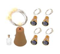 Naisicatar Lumières de Bouteille Solaire extérieures étanches, lumières solaires lumières extérieures 5pcs 1m 10 LEDs LUMIÈRES DE CORC