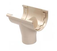 Naissance centrale pour gouttière 25 cm sortie diamètre 80 mm, à coller PVC sable