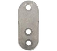 Naissance entre murs - My dressing - ovale 30 x 15 mm - chrome - lot de 2