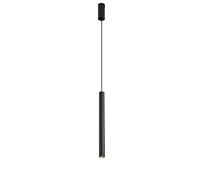 Naiyn Lampe Suspendue à LED Noire Moderne créative Long Tube Pendentif plafonnier comptoir de Barre projecteur cylindrique Lustre à Hauteur réglable