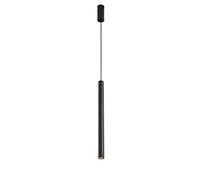 Naiyn Lampe Suspendue à LED Noire Moderne créative Long Tube Pendentif plafonnier comptoir de Barre projecteur cylindrique Lustre à Hauteur réglable