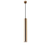 Naiyn Suspension Moderne Lampe dorée projecteur Long Tube Lampe Suspendue LED Cylindre lumière pour Cuisine île Chambre Salon intérieur Suspension réglable Droplight