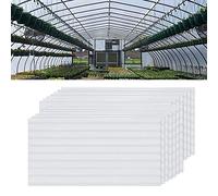 NAIZY 14x Polycarbonate Alvéolaire, 4mm | 10,25 m² Double Paroi pour Serre de Jardin Plaques de Remplacement (60.5 x 121CM) - Transparent