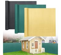 NAIZY Brise-vue - 80 x 300 cm - En PVC - Double renforcement - Avec serre-câbles - Protection contre le vent - Pour balcon, terrasse, jardin - Vert