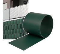 NAIZY Lot de 10 bandes brise-vue en PVC rigide - 2,5 m x 19 cm - Brise-vue - Clôture à double fil - Vert