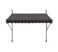 NAIZY Store Banne avec manivelle Manuel Rétractable pour Balcon Résistant aux intempéries et Hydrofuge avec des Tailles résistantes aux UV et réglables en Hauteur (Gris foncé | 250 * 120cm)