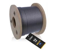 NAJDER Câble en Acier Inoxydable 6 mm, Câble Métallique, Longueur: 10m, Bobine de Fil D'Acier Inox Corde 7x19, Résistance à la Traction: 1570 MPa Construction, Bricolage, Décoration