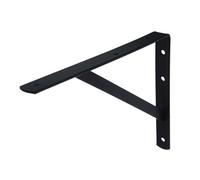NAJDER Équerre Étagère 250x200 mm, Support d'étagère, Equerre Murale Triangle, Console Renforcée pour Étagère, Montage Mural, Support d'étagère, Charge Lourde de 330kg, Noir AMIG (2 pièces)