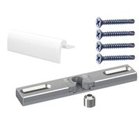 NAJDER Loqueteau de Porte de Balcon Terrasse Mobile, Loquet de Porte Fenêtre Universel, Kit Complet avec Poignée de Porte, Douille, Vis, Sécurité Fumeur, Couleur: Blanc Pur RAL 9016
