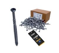 NAJDER Lot de 200 Vis pour Terrasse 5x40 T25 en Acier Inoxydable durci AISI 410, Vis à Bois Torx Long, pour Planches, Bois Dur Exotique, Extérieur