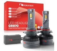 Nakamichi Ampoules LED Rechange GR870 Series 9005, 31,000 Lumens, 200 Par Lot, Blanc Froid Ultra Brillant, Branchez Jouez, Feux De Route Et Feux De Croisement, Lot De 2, 6000K, 9005 (HB3)
