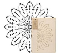 NAKLEO Grand Pochoir de Peinture, Diamètre 89 cm, Mandala Crochet Dentelle, Modèle en Plastique pour l'Artisanat d'Art, Motif Géométrique pour Peinture, Mur Sol Bois Tissu Meuble