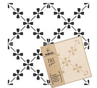 NAKLEO Pochoir à Carreaux pour Peinture 25x25cm, Modèle en Plastique et Réutilisable, Campelo Espagnol Floral Fleur Marocain, DIY Bricolage Décoration, Pavé Blocs Béton Sol Mur