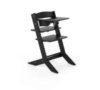 NALA - Chaise haute en bois avec tablette - noir