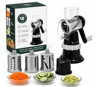 NAMAI - Rapeuse Legume Avec 3 Tambours en Acier Et 1 Piston | Lavable au Lave-Vaisselle, Pratique, Sûr, Stable, Facile à Utiliser, écologique