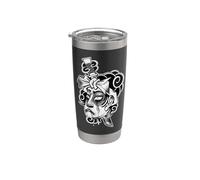 Namakubi Tatouage Japonais Tête de Samouraï Dague Gobelet isotherme en acier inoxydable double paroi