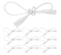 NAMOARLY 10 Pièces Fil de Connexion pour Lampe, Cordon D’alimentation Lampe, Câble de Connexion en Plastique Blanc, 2 Broches, 50cm, pour Luminaires et Cordons Led, Maison et Espace