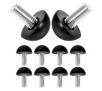 NAMOARLY 10pcs Pieds Réglables pour Meubles en Métal et Caoutchouc, Protège Sol Bruit, Pratique pour Chaises et Étagères, Ajustement Facile de Hauteur
