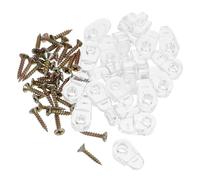 NAMOARLY 20 Pièces Clip de Retenue en Plastique 302, Fixation Ferme | Installation Facile Vis, pour Portes Vitrées et Murs, Usage Armoire et Meuble