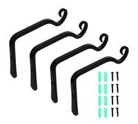 NAMOARLY 4 Pièces Crochet Suspendre pour Plantes Support de Lanterne Mural en Fer Noir, pour Plantes et Lanternes, Décoration de Нов Maison, Présent de Pendaison de Crémaillère