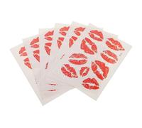 NAMOARLY 6pcs Autocollants Tatouages Temporaires Lèvres Rouges Étanches pour Peau, Stickers Décoratifs Sécurisés en Matériau pour Décoration du Corps