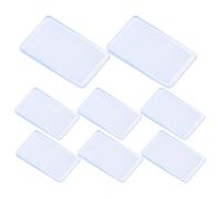 NAMOARLY 8pcs Cales de Meubles en PVC Blanc pour Maison, Rehausseurs Réglables pour Table et Cadre de Lit, Protection Sol et Nivellement Facile